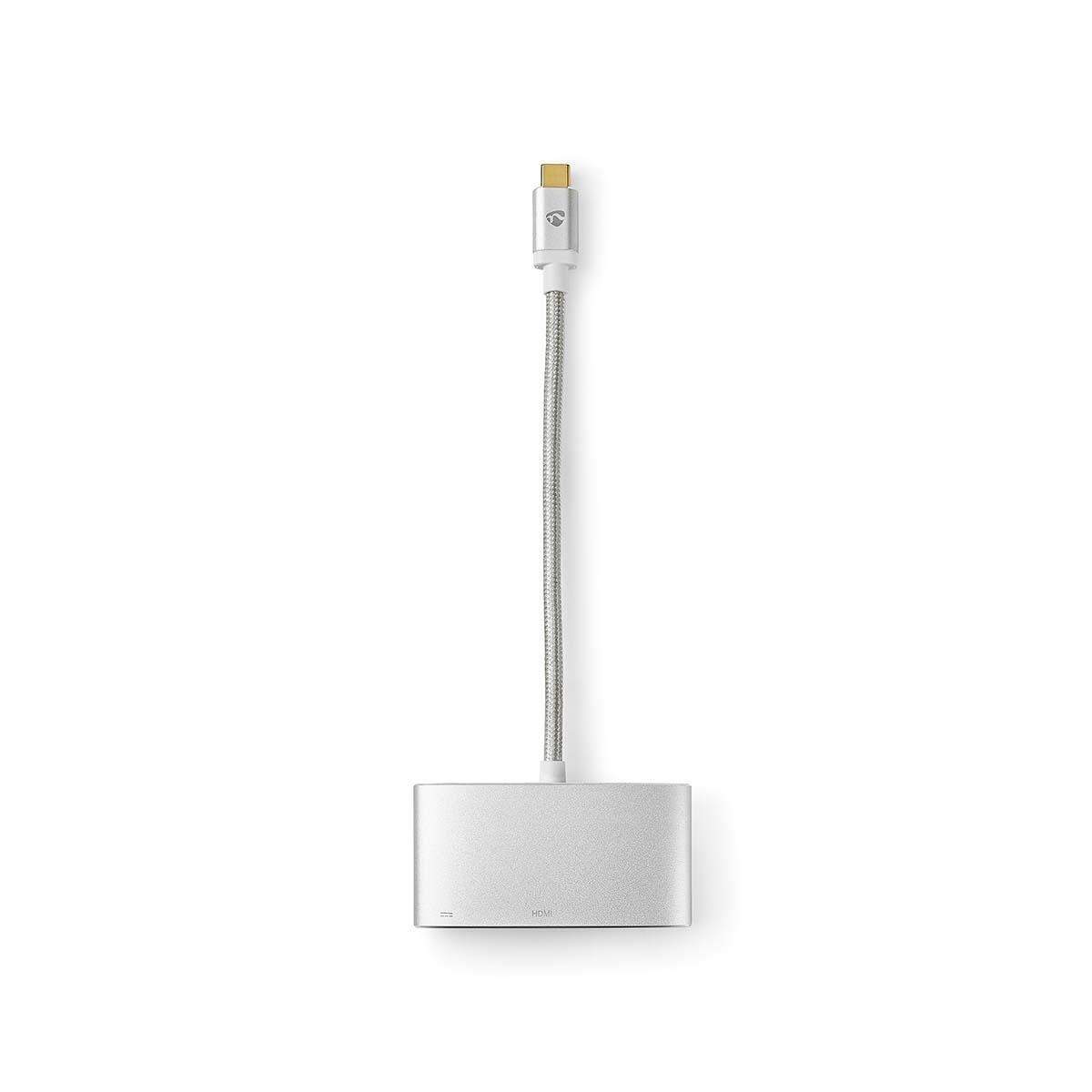 USB Multi-Port Adapter | USB 3.2 Gen 1 | USB-C™ Han | HDMI ™ -udgang / USB-A Hun / USB-C™ Hun | 5 Gbps | 0.20 m | Runde | Guldpl