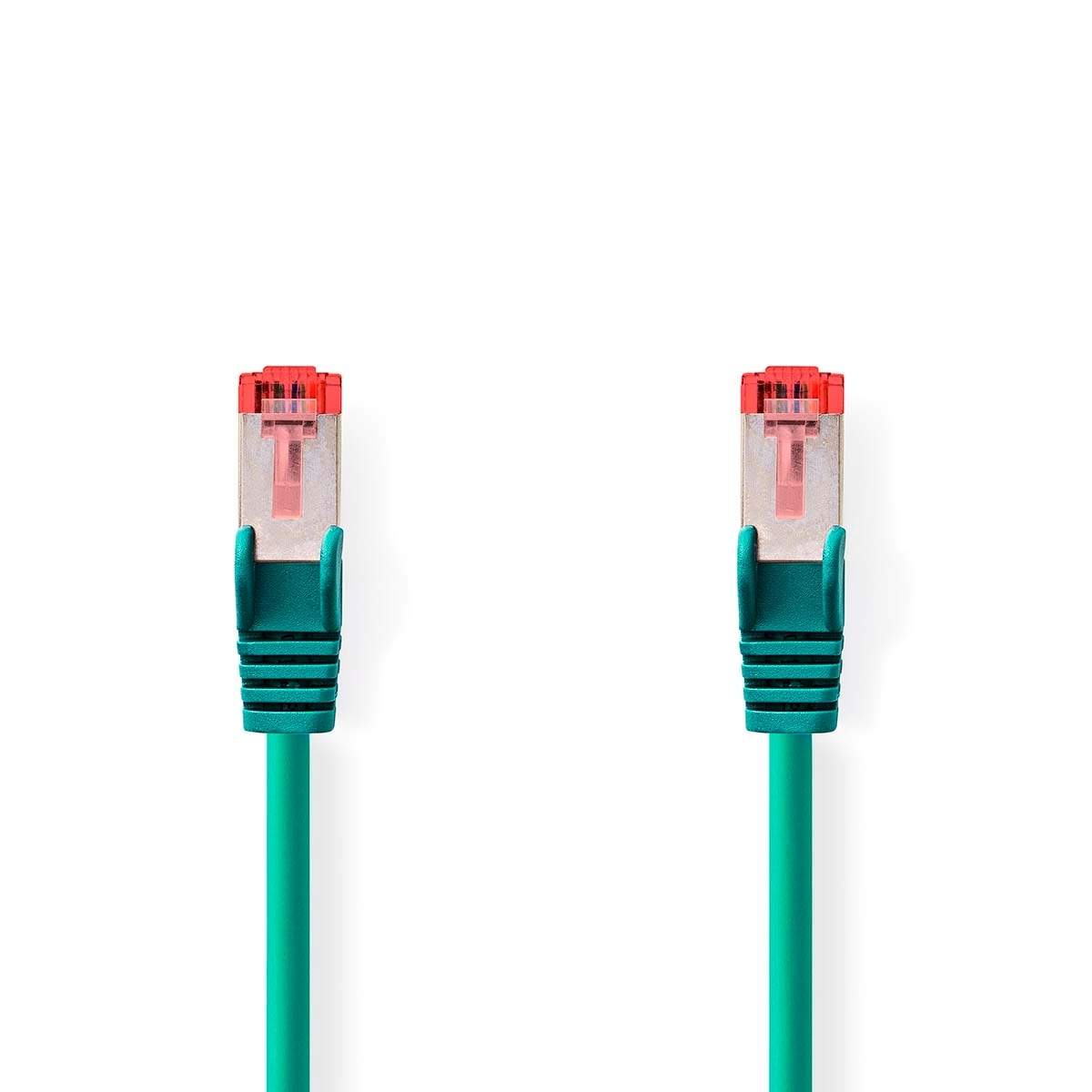 CAT6 Verkkokaapeli | RJ45 uros | RJ45 uros | S/FTP | 2.00 m | Pyöreä | LSZH | Vihreä | Label