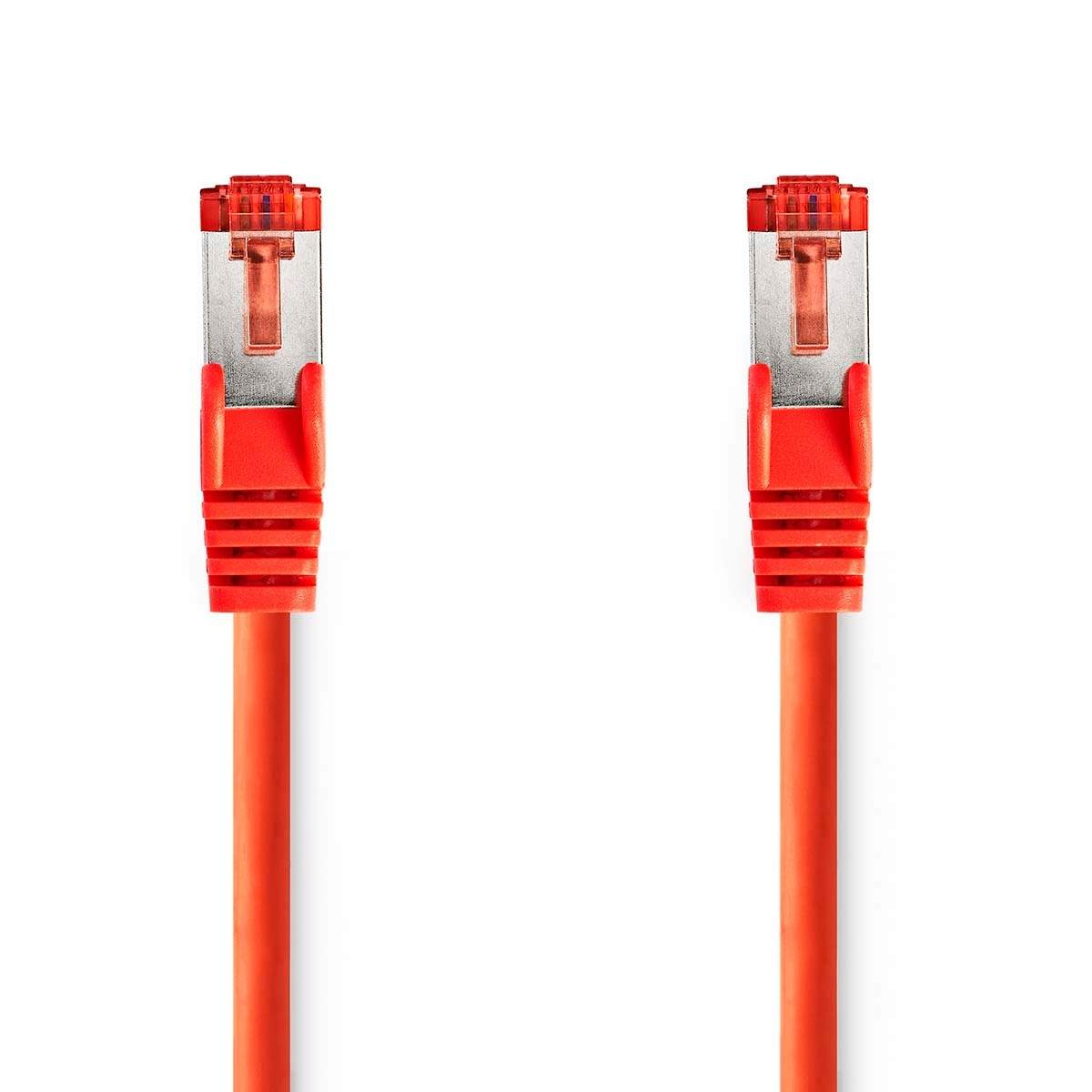 CAT6 Verkkokaapeli | RJ45 uros | RJ45 uros | S/FTP | 2.00 m | Pyöreä | LSZH | Punainen | Label