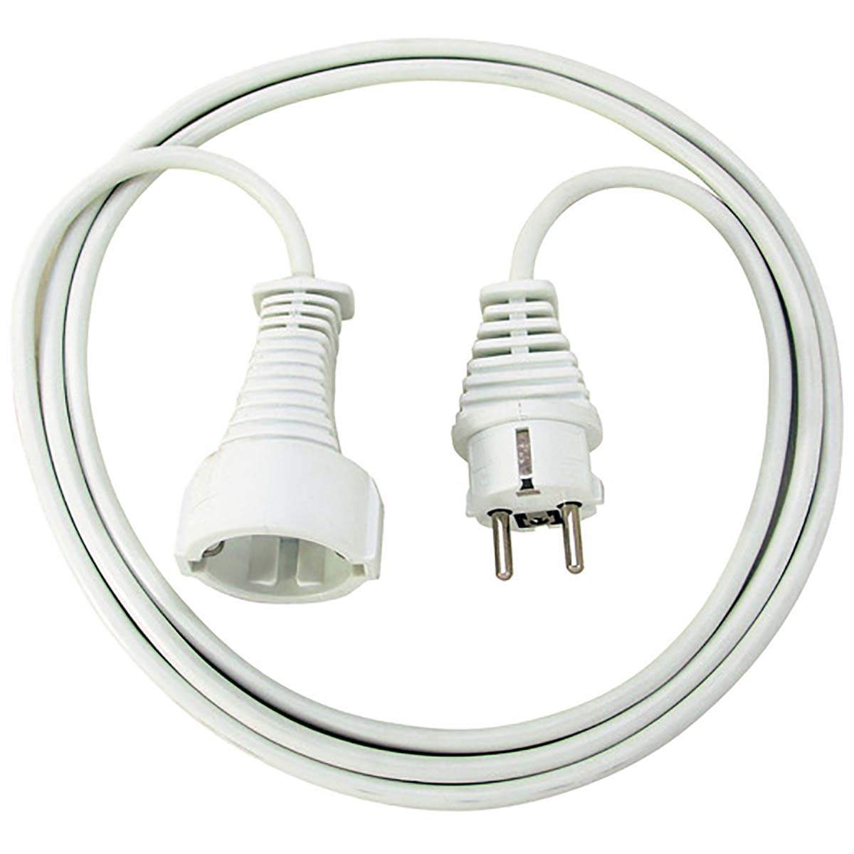 Förlängningskabel 2.00 m H05VV-F 3G1.5 IP20 Vit | Elektronik - Kablar & Adaptrar - Adaptrar & Signalomvandlare - USB | Pryloteket