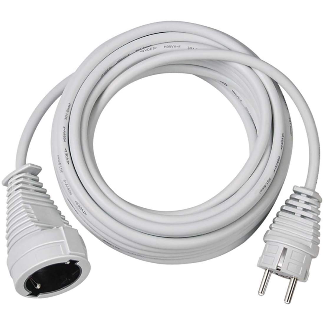 Förlängningskabel 10.00 m H05VV-F 3G1.5 IP20 Vit | Elektronik - Kablar & Adaptrar - Adaptrar & Signalomvandlare - USB | Pryloteket