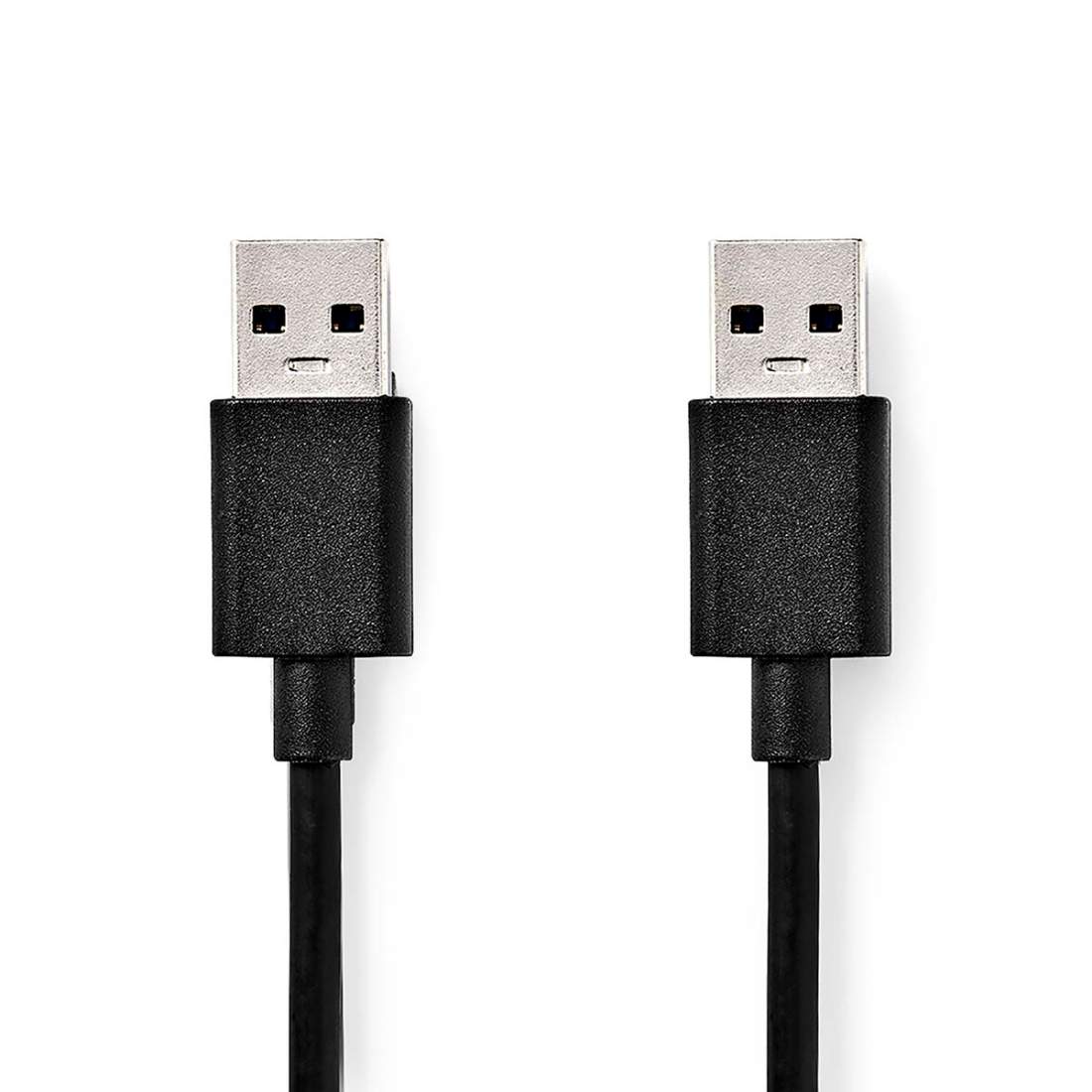 USB-kabel USB 3.2 Gen 1 USB-A Hane USB-A Hane 5 Gbps Nickelplaterad 2.00 m Rund PVC Svart Låda | Hem & Hobby | Pryloteket