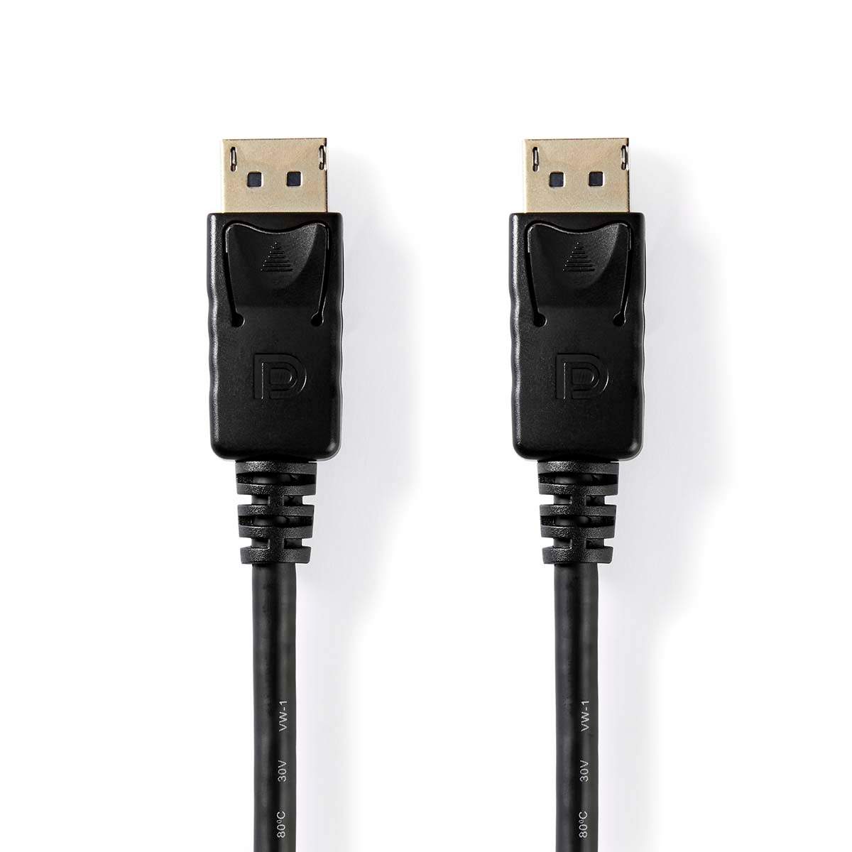 Displayport kabel | DisplayPort Han | DisplayPort Han | Nikkelplateret | 2.00 m | Runde | PVC | Label