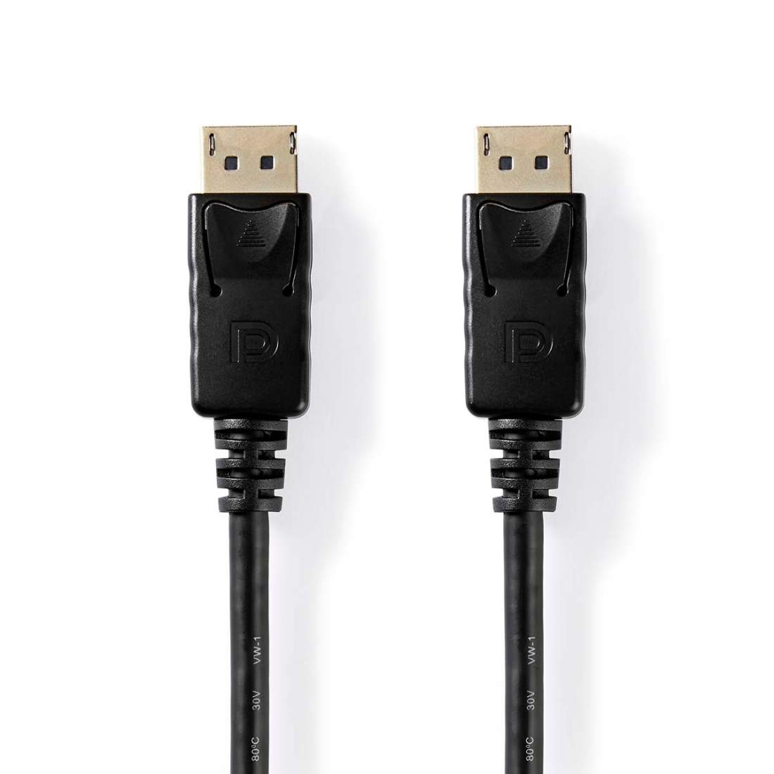 Displayport-kabel DisplayPort Hane DisplayPort Hane Nickelplaterad 2.00 m Rund PVC Label | Hem & Hobby | Pryloteket