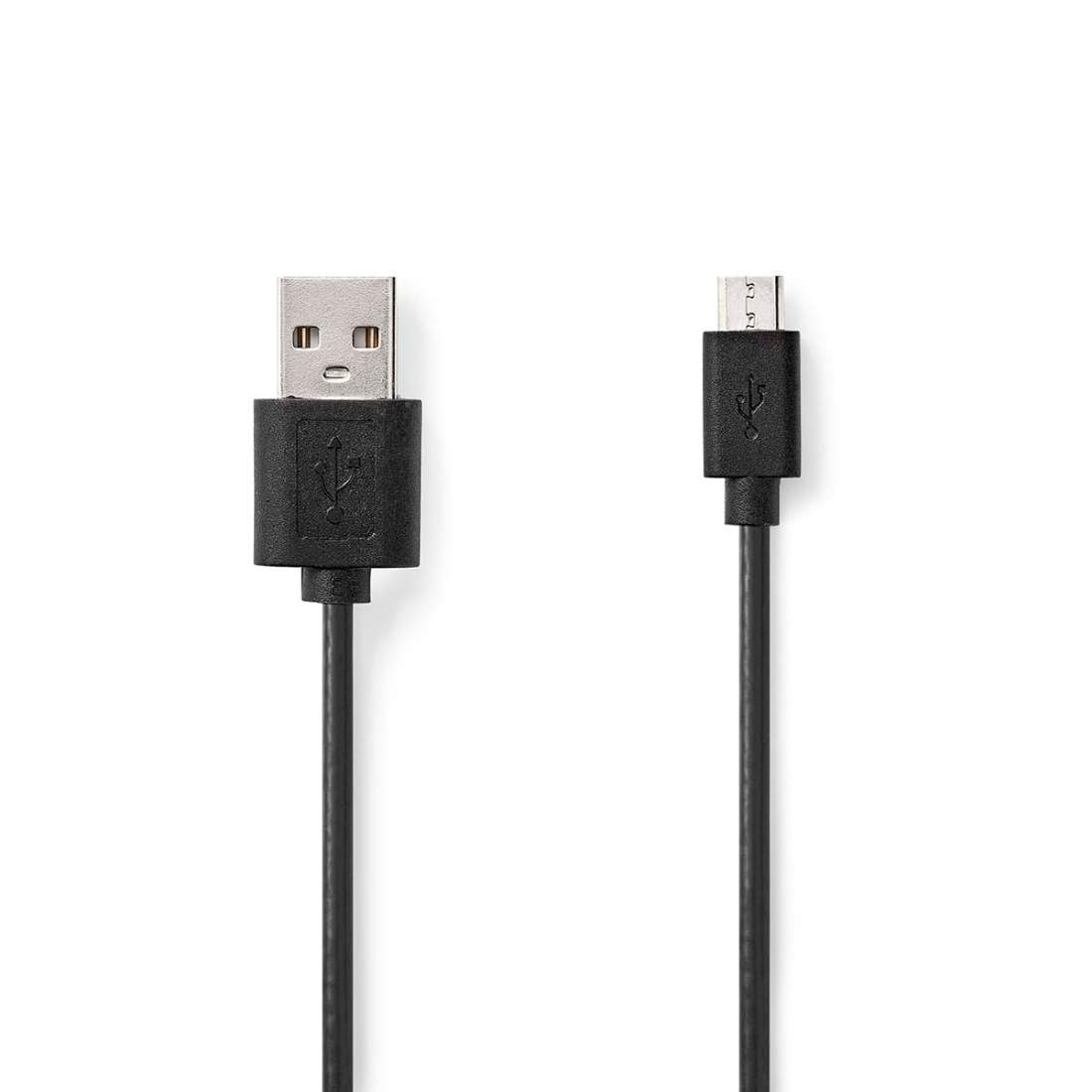 USB-kabel USB 2.0 USB-A Hane USB Micro-B Hane 7.5 W 480 Mbps Nickelplaterad 1.00 m Rund PVC Svart Label | Elektronik - Kablar & Adaptrar - Adaptrar & Signalomvandlare - USB | Pryloteket