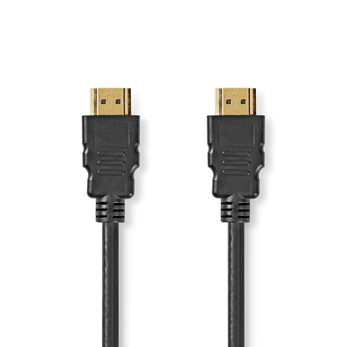 Premium High Speed ​​HDMI ™ kabel med Ethernet | HDMI™ Stik | HDMI™ Stik | 4K@60Hz | 18 Gbps | 0.50 m | Runde | PVC | Sort | Lab