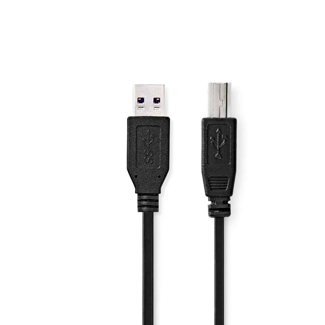USB-kabel USB 3.2 Gen 1 USB-A Hane USB-B Hane 5 Gbps Nickelplaterad 2.00 m Rund PVC Svart Låda | Hem & Hobby | Pryloteket
