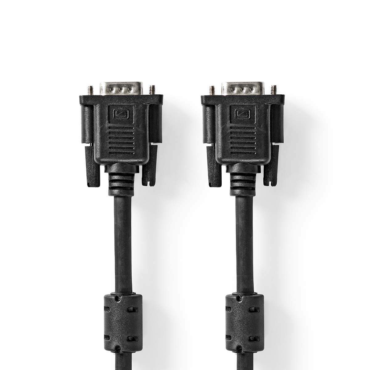 Nedis VGA-kabel | VGA Han | VGA Han | Nikkelplateret | Maksimal opløsning: 1280x768 | 5.00 m | Runde | ABS | Sort | Label