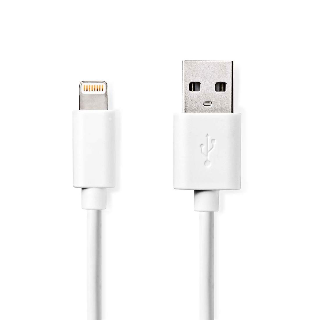 Lightning Kabel USB 2.0 Apple Lightning, 8-stifts USB-A Hane 480 Mbps Nickelplaterad 2.00 m Rund PVC Vit Lab | Elektronik - Kablar & Adaptrar - Adaptrar & Signalomvandlare - USB | Pryloteket