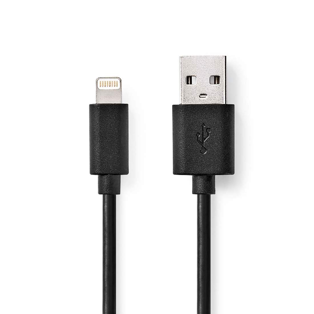Lightning Kabel USB 2.0 Apple Lightning, 8-stifts USB-A Hane 480 Mbps Nickelplaterad 2.00 m Rund PVC Svart L | Elektronik - Kablar & Adaptrar - Adaptrar & Signalomvandlare - USB | Pryloteket