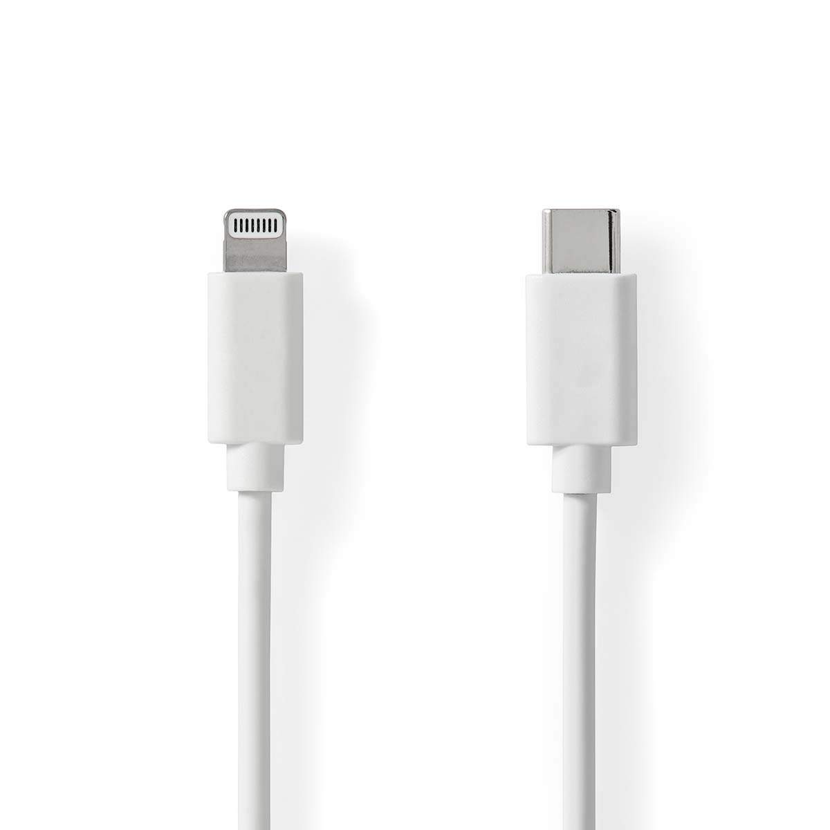 Lightning Kaapeli | USB 2.0 | Apple Lightning 8-Pin | USB-C™ Uros | 480 Mbps | Niklattu | 1.00 m | Pyöreä | PVC | Valkoinen | La