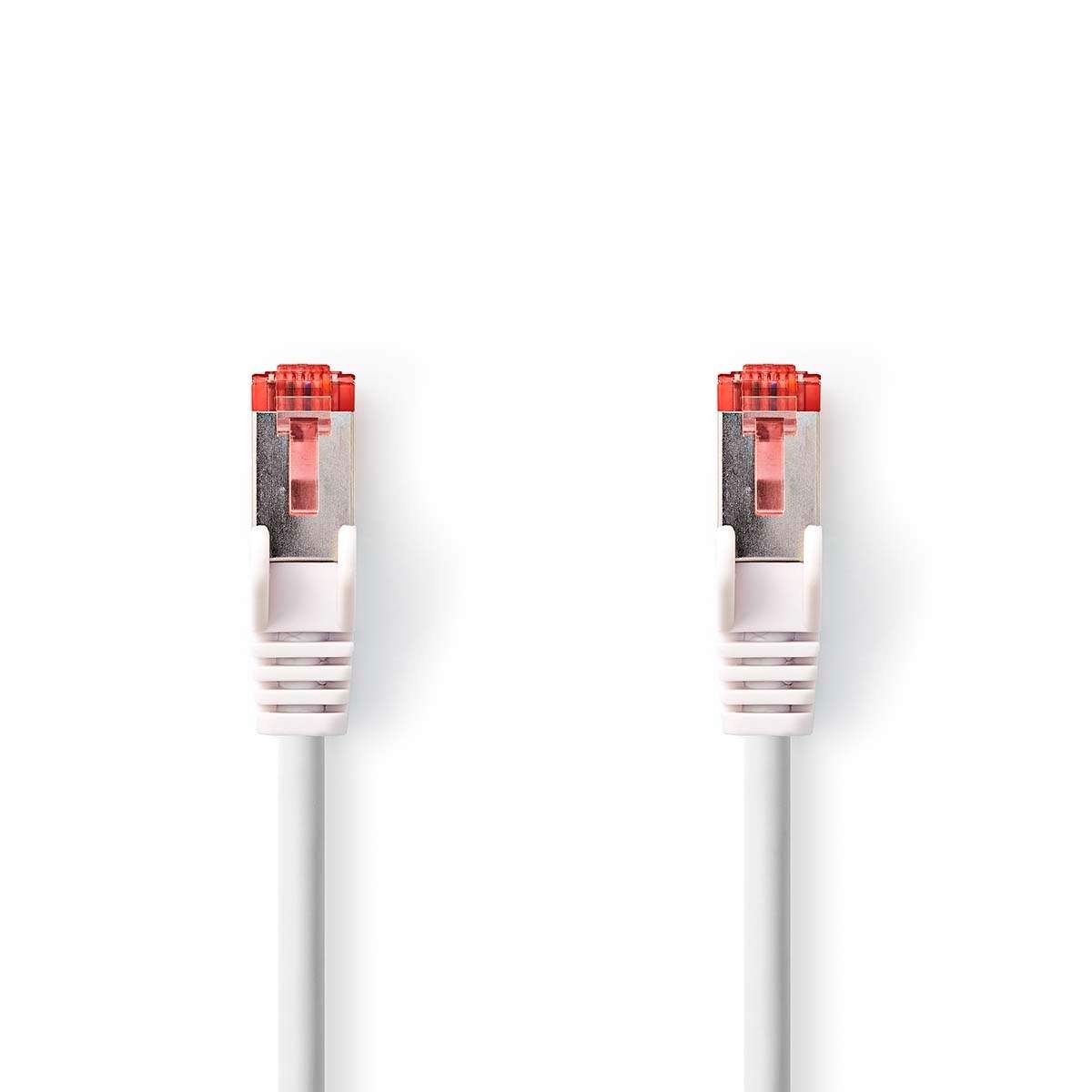 Nedis CAT6a netværkskabel | S/FTP | RJ45 Han | RJ45 Han | 1.50 m | Snagless | Runde | LSZH | Hvid | Box