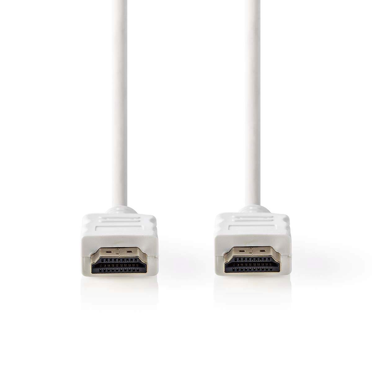 Alternativ bild 1 för Nedis High Speed HDMI Cable with Ethernet | 4K@30Hz | ARC | 10.2 Gbps | 2.00 m | Round | PVC | White