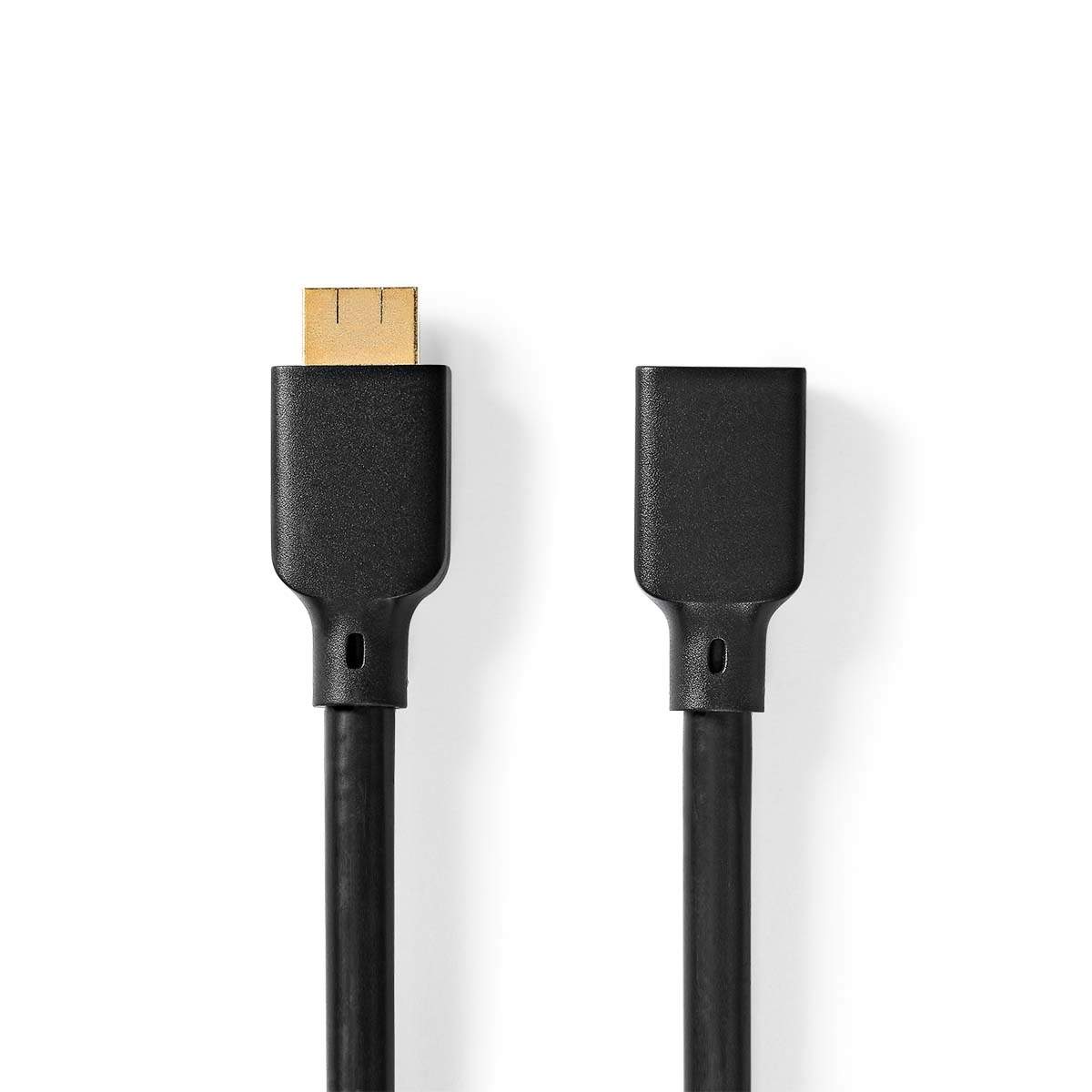 Ultra High Speed ​​HDMI ™ kabel | HDMI™ Stik | HDMI™ Hun | 8K@60Hz | 48 Gbps | 1.00 m | Runde | 7.9 mm | Sort | Konvolut
