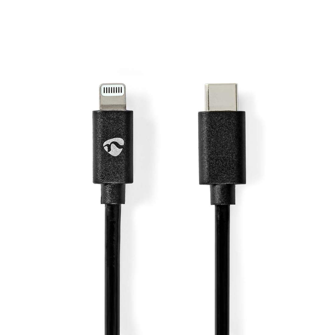 Lightning Kabel USB 2.0 Apple Lightning, 8-stifts USB-C™ Hane 480 Mbps Nickelplaterad 2.00 m Rund PVC Svart | Elektronik - Speltillbehör - Nintendo - Nintendo Switch - Laddare | Pryloteket