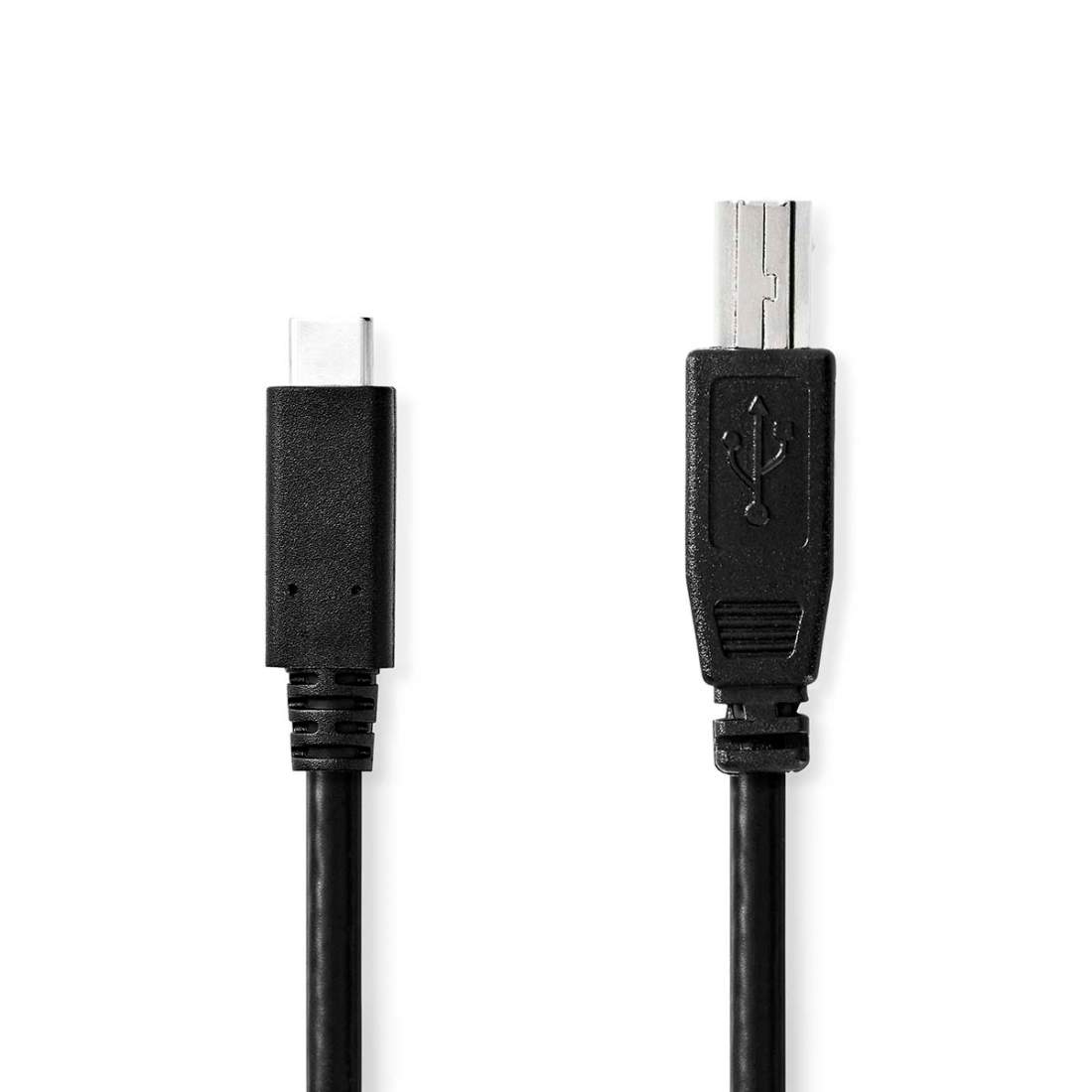 USB-kabel USB 2.0 USB-C™ Hane USB-B Hane 480 Mbps Nickelplaterad 2.00 m Rund PVC Svart Låda | Elektronik - Kablar & Adaptrar - Adaptrar & Signalomvandlare - Video | Pryloteket
