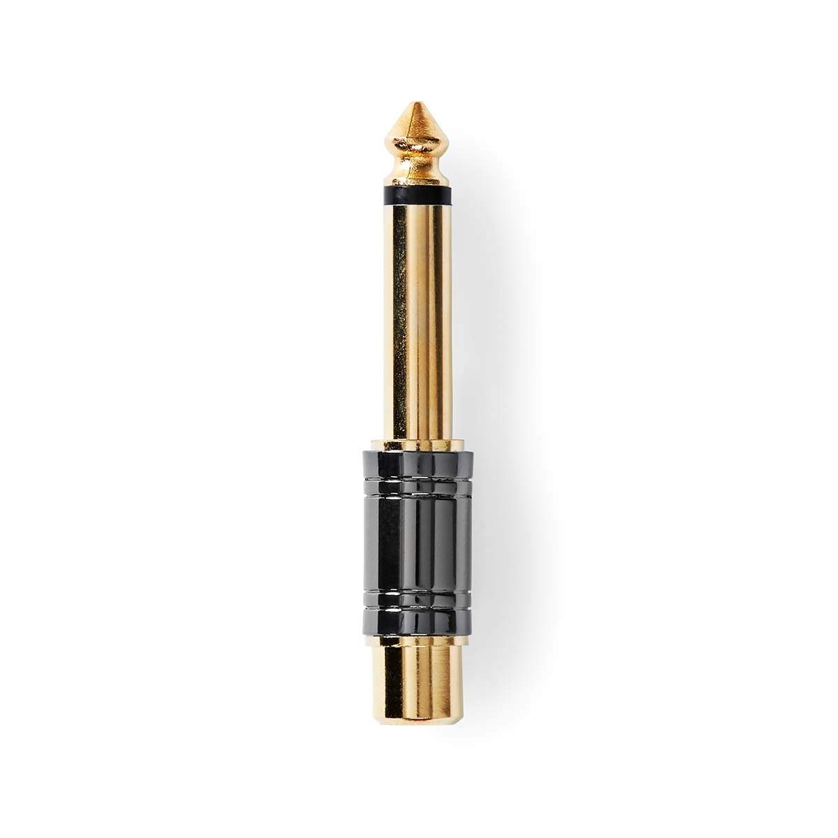Mono Audio Adapter | 6.35 mm Hanstik | RCA Hunstik | Guldplateret | Lige | Metal | Metal | 1 stk. | Box