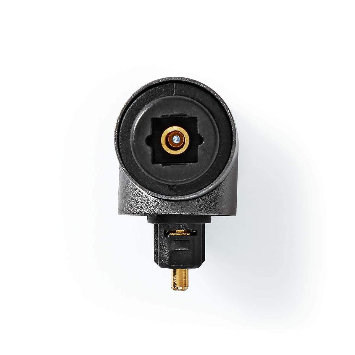 Nedis - TosLink Adapter | Toslink Hun | TosLink Male | Vinkel 90° | Aluminium | Gun Metal Grå | 1 stk. | Box - CATB25920GY