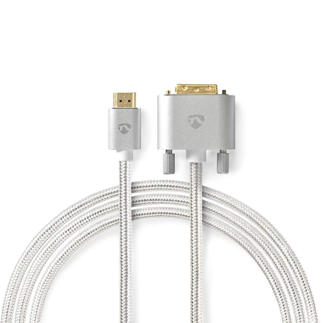 HDMI™ kabel HDMI™ Kontakt DVI-D 24+1-Pin Hane 2560x1600 Guldplaterad 2.00 m Rak Flätad Silver Kartong med täck | Hälsa & Skönhet - Personvård - Vård & Rehabilitering - Hållning | Pryloteket