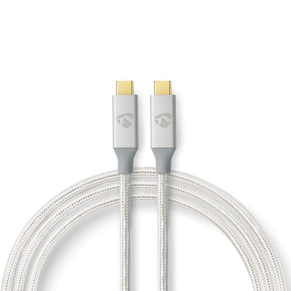USB-kabel USB 3.2 Gen 2x2 USB-C™ Hane USB-C™ Hane 100 W 4K@60Hz 20 Gbps Guldplaterad 1.00 m Rund Flätad / Ny | Elektronik - Kablar & Adaptrar - Kablar | Pryloteket