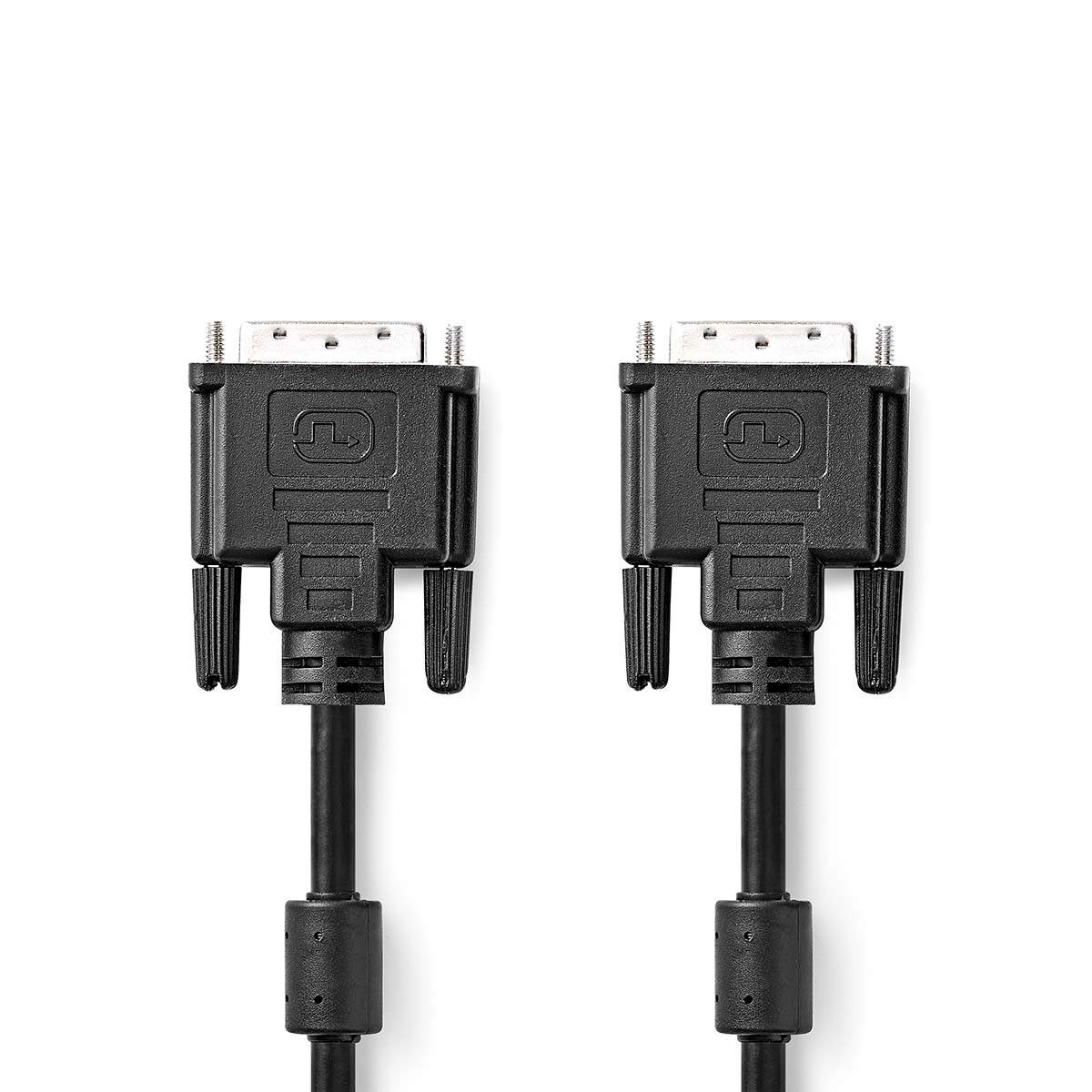 Nedis - DVI-kabel | DVI-D 24 + 1-pin han | DVI-D 24 + 1-pin han | 2560x1600 | Nikkelplateret | 10.0 m | Lige | PVC | Sort | Konvolut - CCGP32001BK100