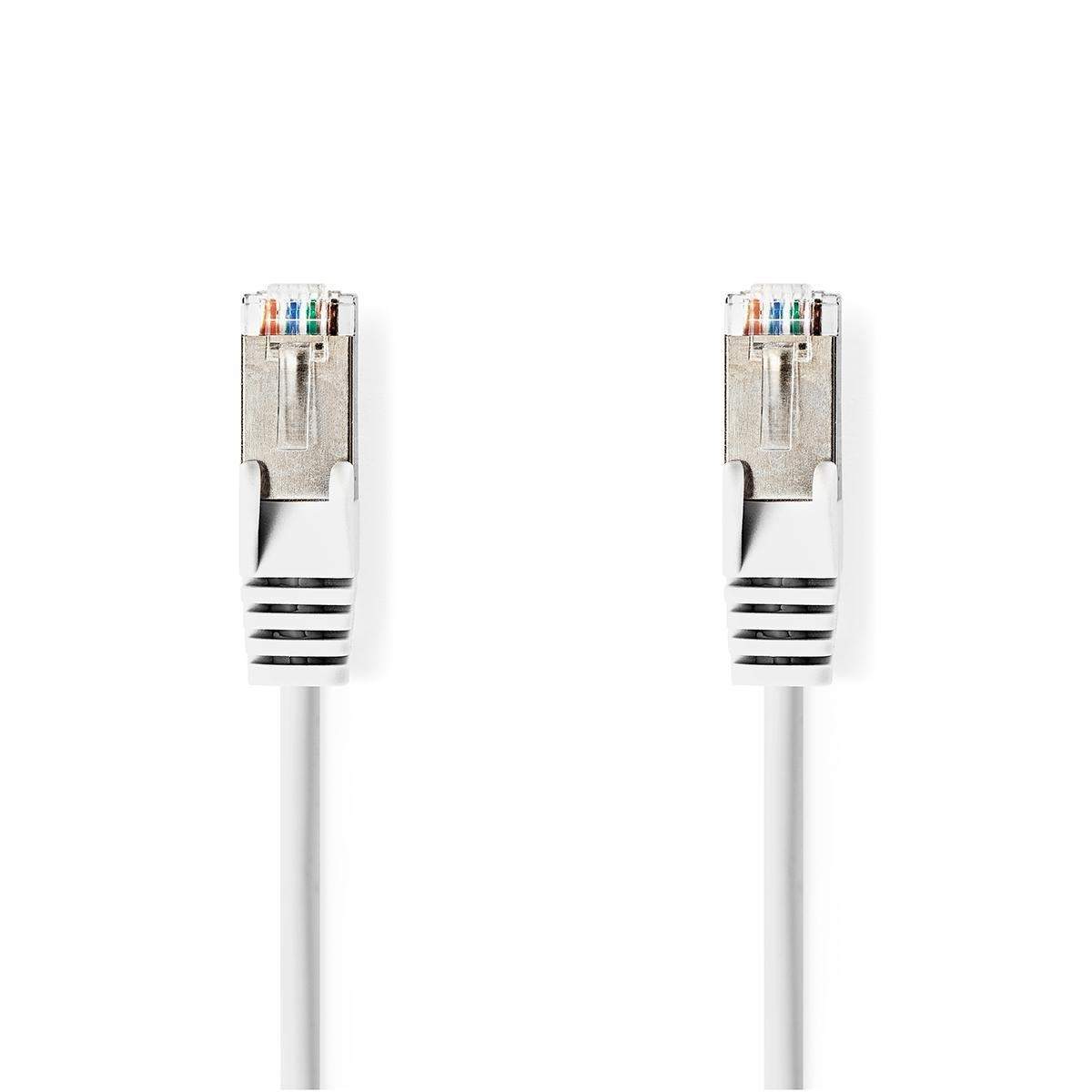 CAT6a netværkskabel | SF/UTP | RJ45 Han | RJ45 Han | 7.50 m | Runde | PVC | Hvid | Mærke