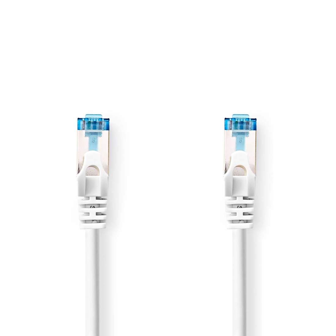 CAT6a nätverkskabel S/FTP RJ45 hane RJ45 hane 2.00 m Snagless Rund LSZH Vit Plastpåse | Hem & Hobby | Pryloteket