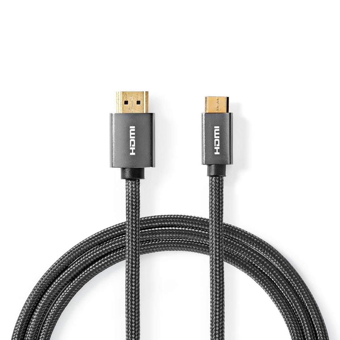 High Speed ​​HDMI ™ kabel med Ethernet HDMI™ Kontakt HDMI™ Mini kontakt 4K@60Hz 18 Gbps 2.00 m Rund Bomull Antra | Elektronik - Ljud & Bild - Kameror & Tillbehör - Kameror | Pryloteket