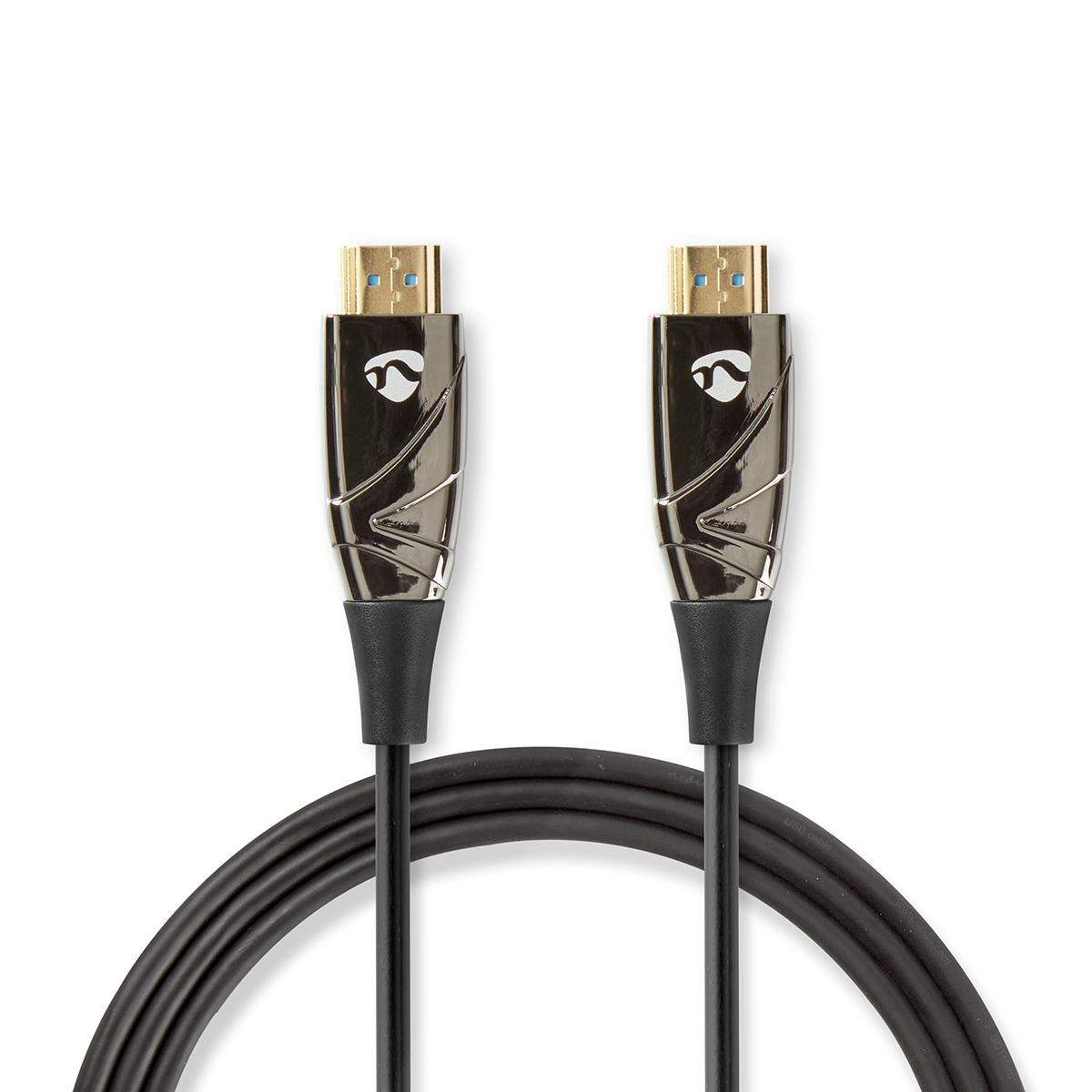 Aktiv Optisk High Speed ​​HDMI-kabel med Ethernet | HDMI™ Stik | HDMI™ Stik | 4K@60Hz | 18 Gbps | 15.0 m | Runde | PVC | Sort | billede