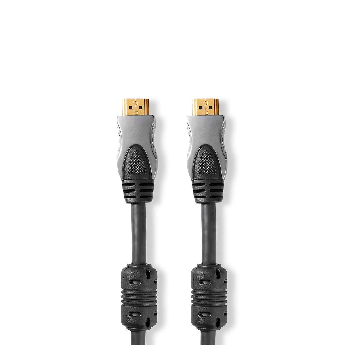 High Speed ​​HDMI ™ kabel med Ethernet | HDMI™ Stik | HDMI™ Stik | 4K@60Hz | 18 Gbps | 2.50 m | Runde | PVC | Antracit | Box