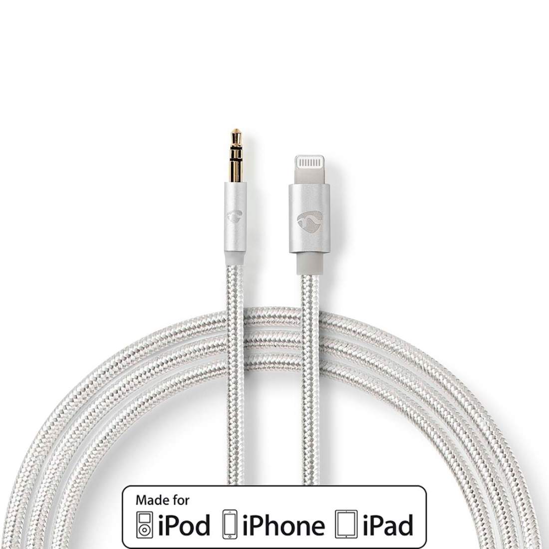 Lightning Adapter Apple Lightning, 8-stifts 3.5 mm Hane Guldplaterad 1.00 m Rund Nylon | Elektronik - Kablar & Adaptrar - Kablar - Lightning-kablar | Pryloteket