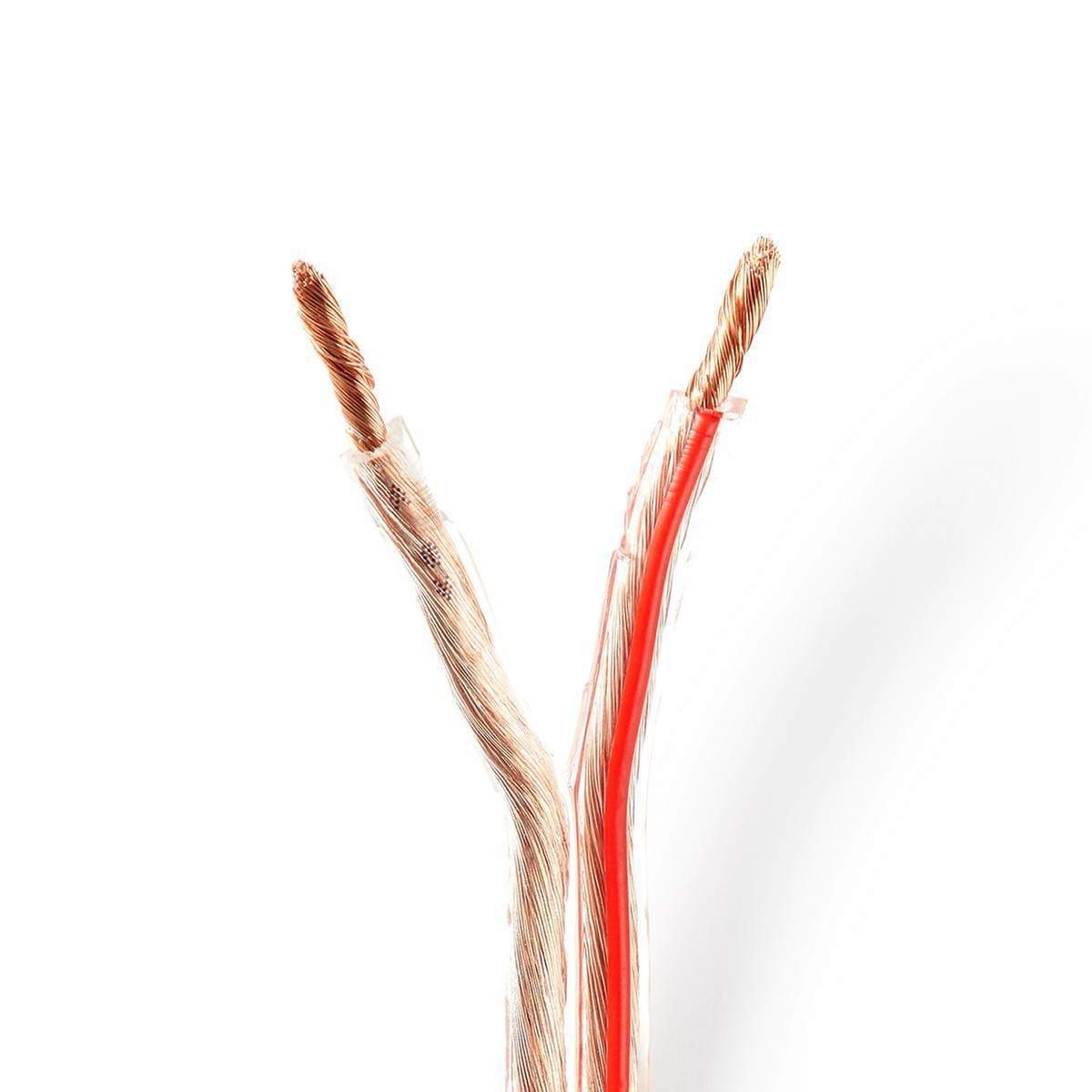 Högtalarkabel 2x 4.00 mm² CCA 15.0 m Rund PVC Transparent Emballage | Elektronik - Kablar & Adaptrar - Kablar | Pryloteket