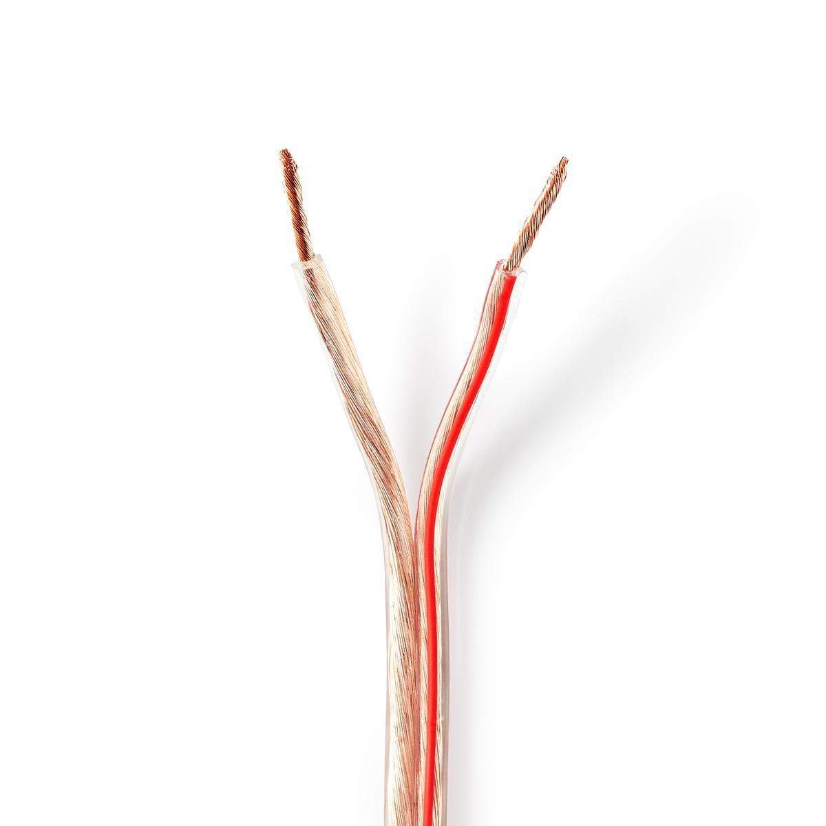 Højtaler Kabel | 2x 2.50 mm² | Kobber | 25.0 m | Runde | PVC | Gennemsigtig | Rulle billede