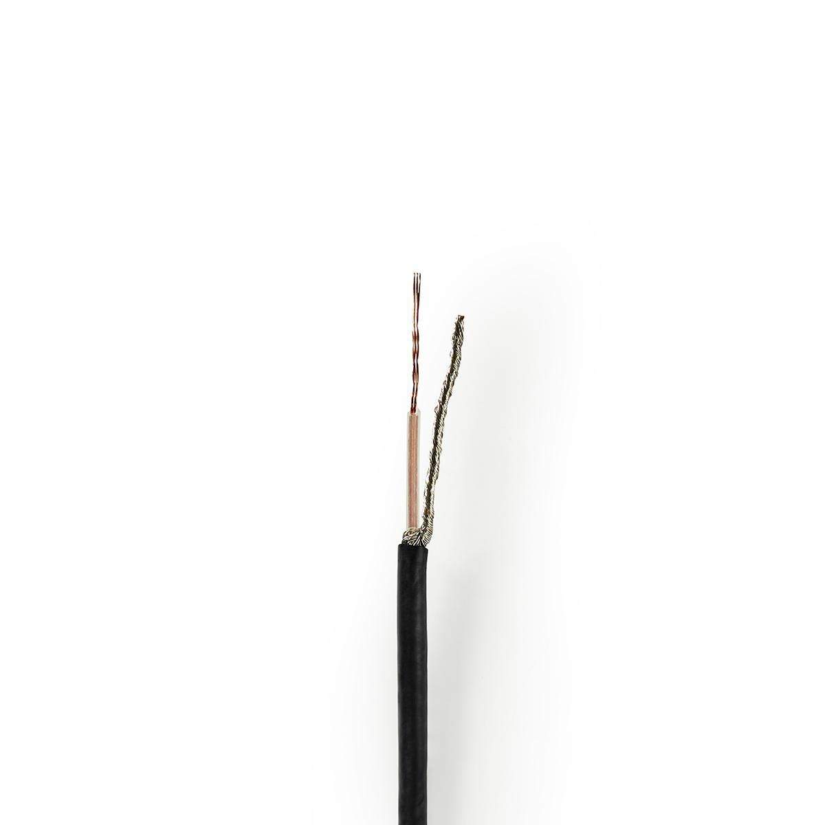 Coax Kabel På Rulle | RG174 | 50 Ohm | Enkelt afskærmet | ECA | 25.0 m | Coax | PVC | Sort | Gaveæske