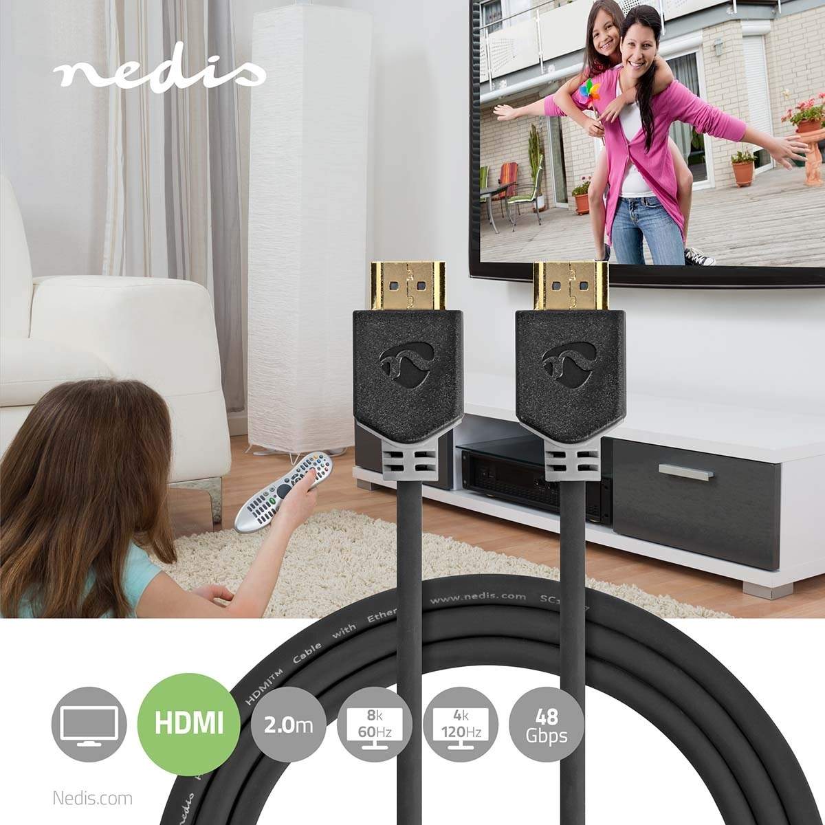 Alternativ bild 1 för Nedis HDMI cable - 2 m
