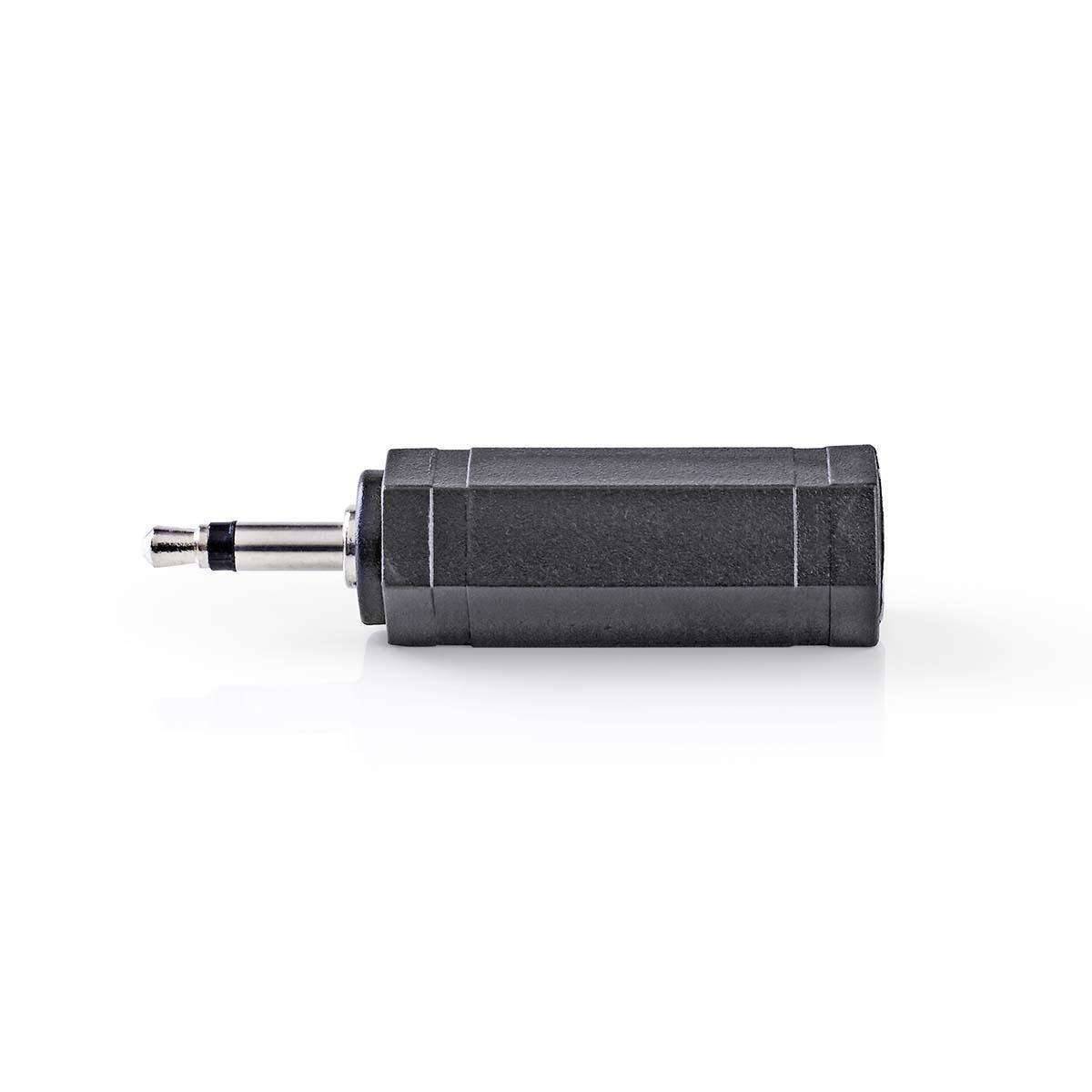 Mono Audio Adapter | 3.5 mm Hanstik | 6.35 mm Hunstik | Nikkelplateret | Lige | ABS | Sort | 10 stk. | Plastikpose