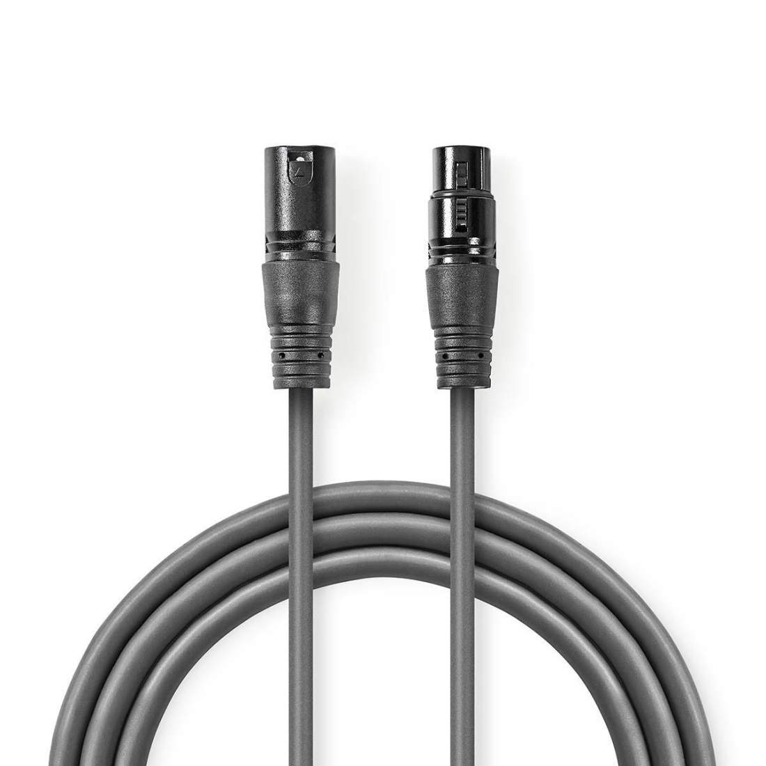 DMX adapterkabel XLR 3-stifts hane XLR 3-stifts hona Nickelplaterad 15.0 m Rund PVC Mörkgrå Presentbox | Elektronik - Kablar & Adaptrar - Kablar | Pryloteket