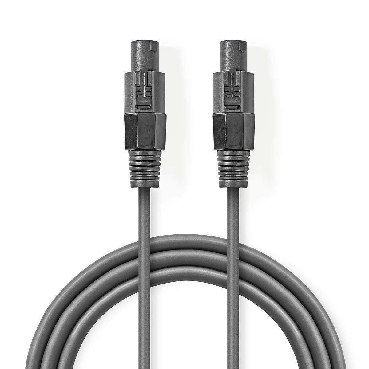 Højtaler Kabel | 48 x 0.20 mm | Kobber | 3.00 m | Runde | PVC | Mørkegrå | Kartonhylster