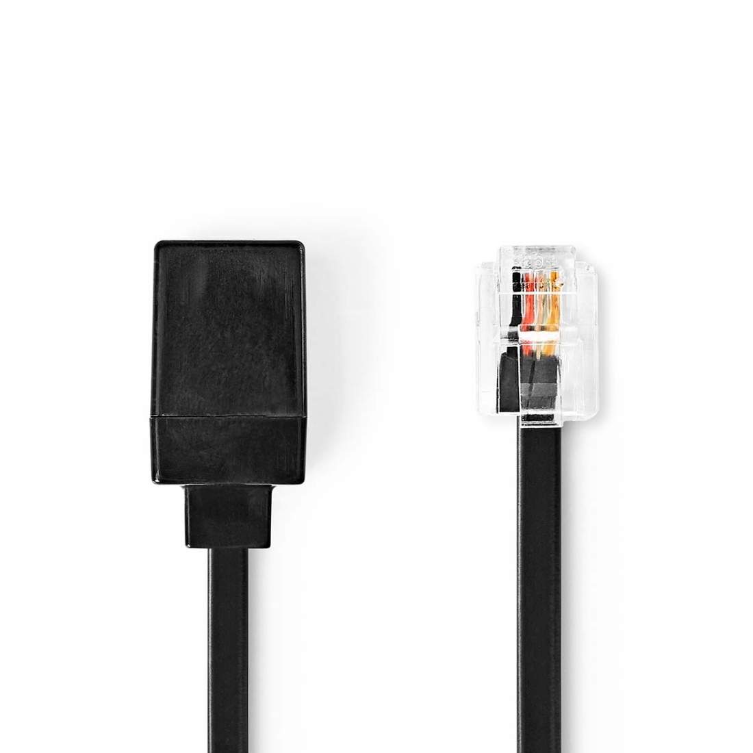 Telecom förlängningskabel RJ11 Hane RJ11 Hona 10.0 m Kabelns utformning: Platt Kabeltyp: RJ11 Svart | Hem & Hobby | Pryloteket