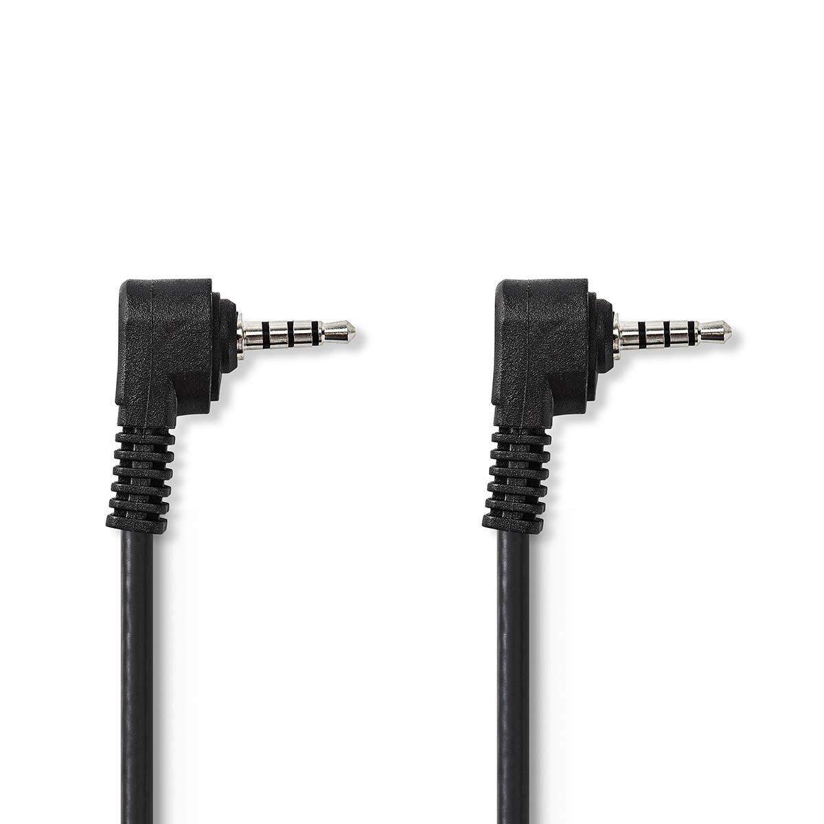 Nedis AV-kabel | 3.5 mm Hanstik | 3.5 mm Hanstik | Nikkelplateret | 1.00 m | Runde | PVC | Sort