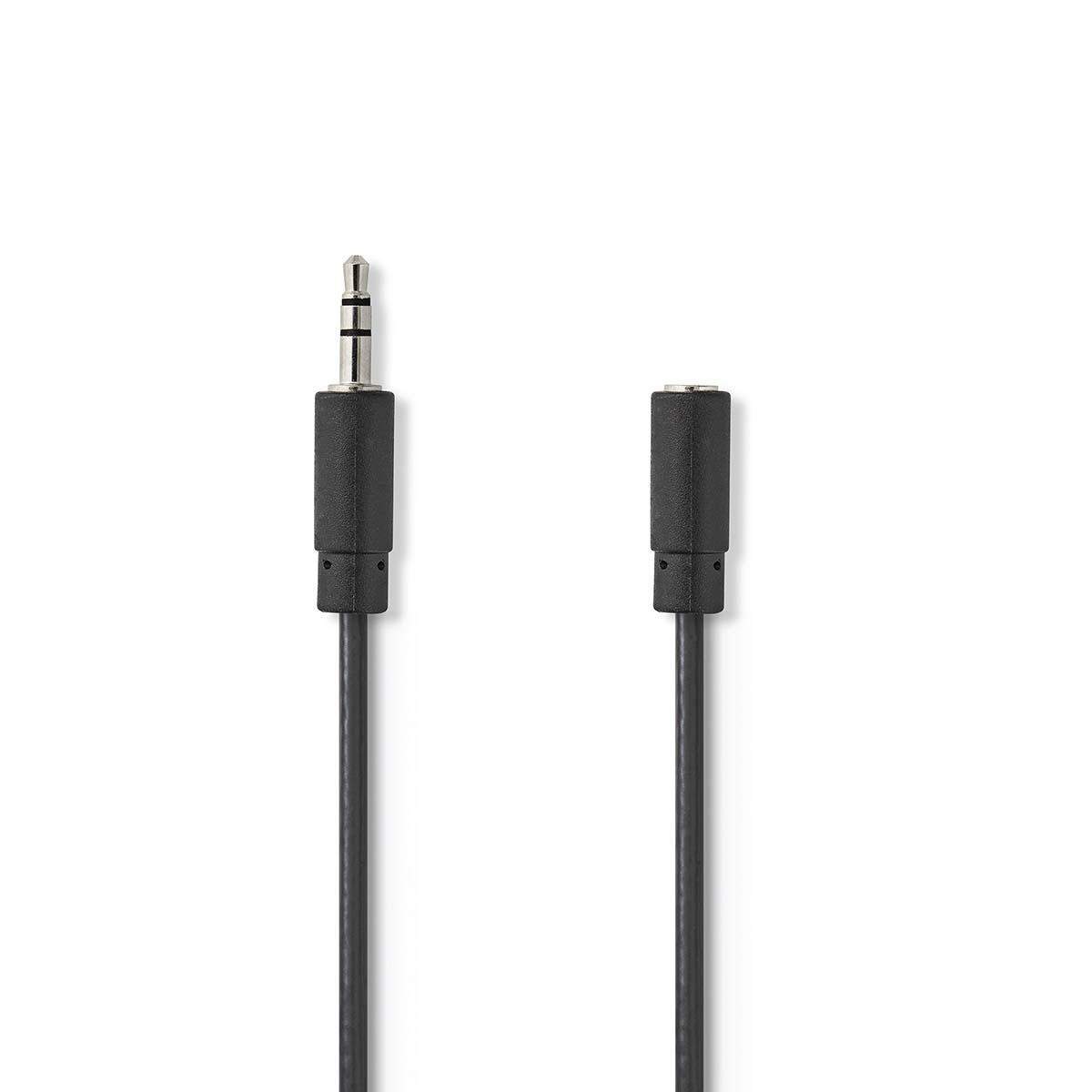 Nedis Stereo Audio kabel | 3.5 mm Hanstik | 3.5 mm Hunstik | Nikkelplateret | 2.00 m | Runde | Sort | Box