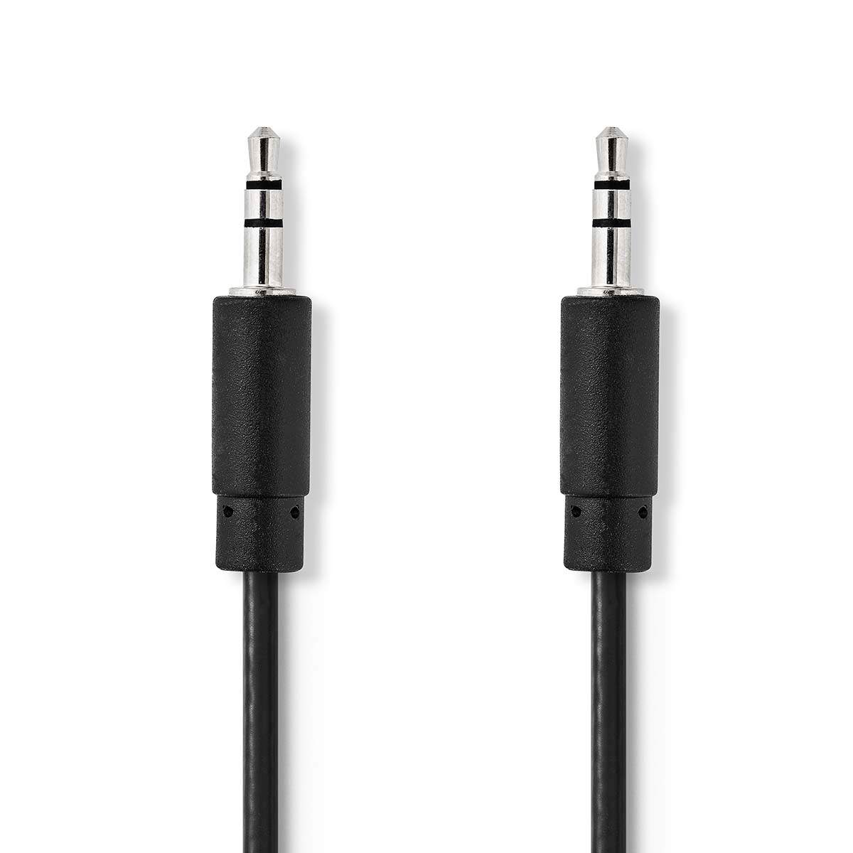 Nedis Stereo Audio kabel | 3.5 mm Hanstik | 3.5 mm Hanstik | Nikkelplateret | 2.00 m | Runde | Sort | Box
