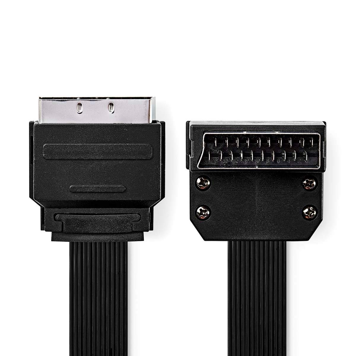 SCART-kabel | SCART Han | SCART Han | Nikkelplateret | 480p | 2.00 m | Fladt | PVC | Sort | Konvolut