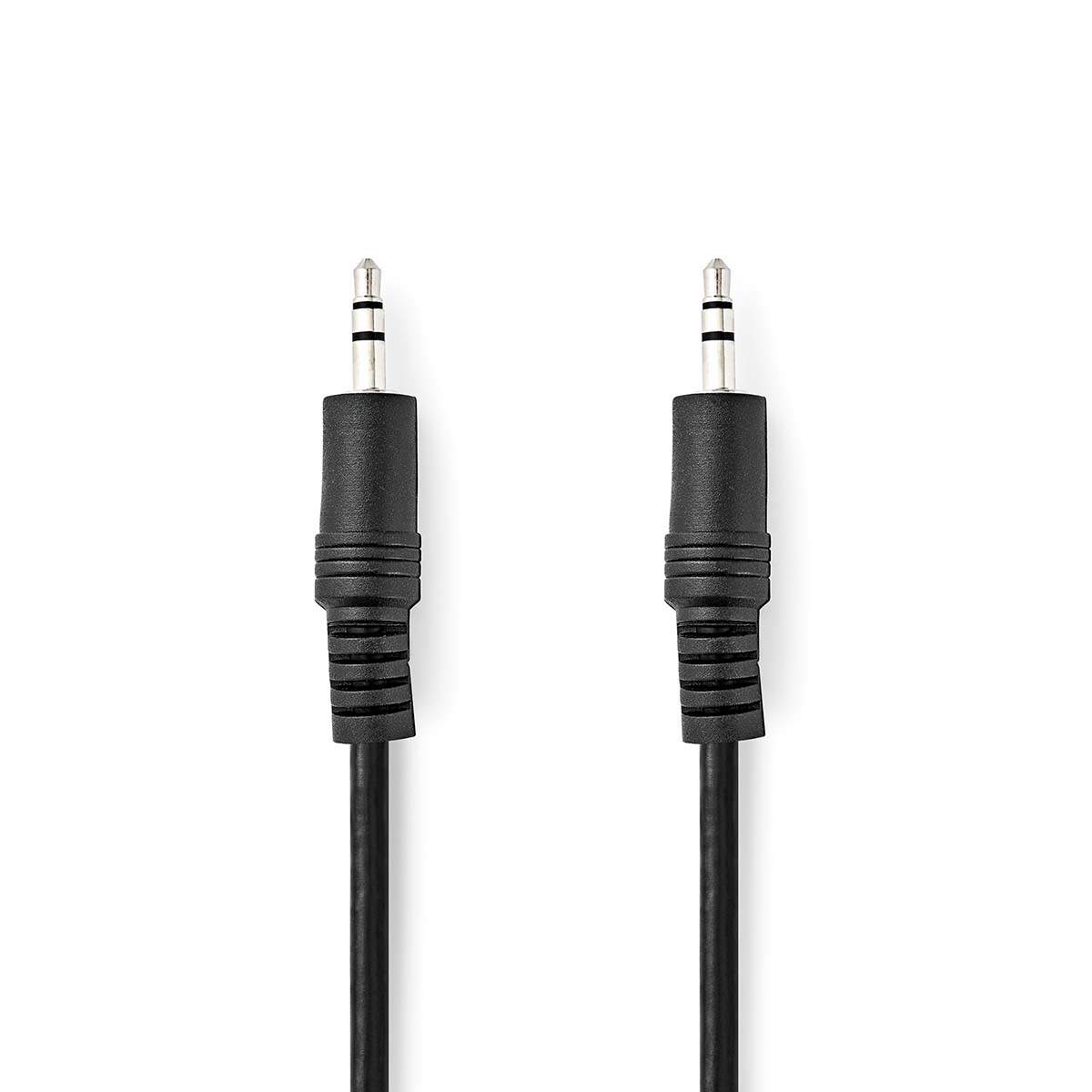 Nedis - Stereo Audio kabel | 3.5 mm Hanstik | 3.5 mm Hanstik | Nikkelplateret | 10.0 m | Runde | Sort | Blister - CAGB22000BK100