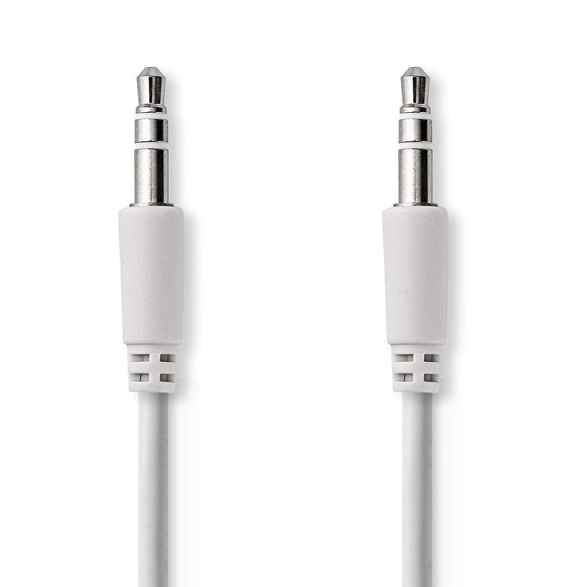 Nedis Stereo Audio kabel | 3.5 mm Hanstik | 3.5 mm Hanstik | Nikkelplateret | 1.00 m | Runde | Hvid