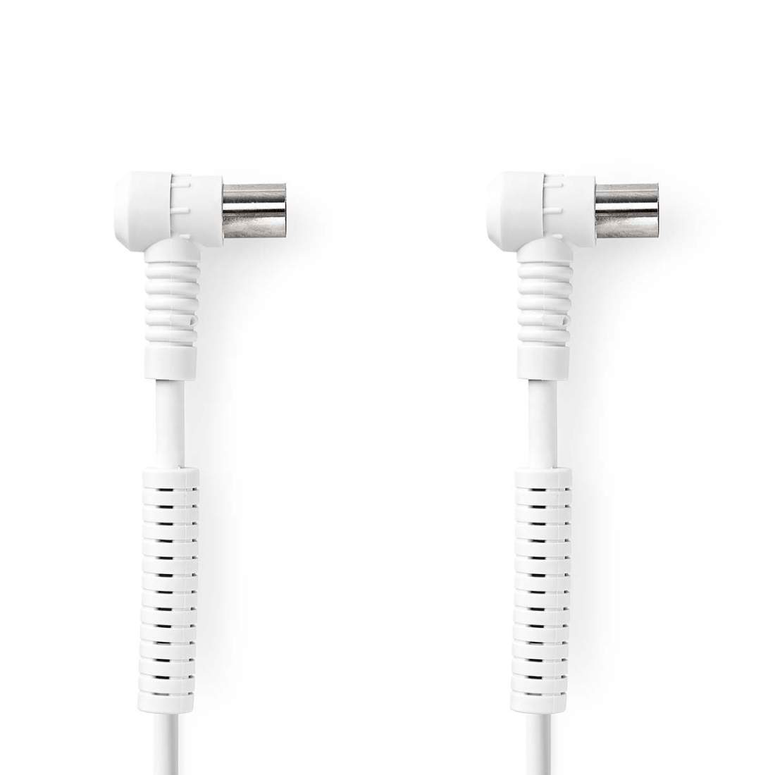 Koaxialkabel IEC (Koax) Hane IEC (Koax) Hona Nickelplaterad 120 dB 75 Ohm Fyra skydd 10.0 m Rund PVC Vit K | Hem & Hobby | Pryloteket