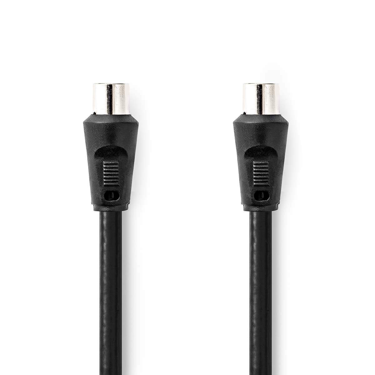 Koaxialkabel IEC (Koax) Hane IEC (Koax) Hona Nickelplaterad 90 dB 75 Ohm Dubbelskärmad 1.50 m Rund PVC Svart | Hem & Hobby | Pryloteket