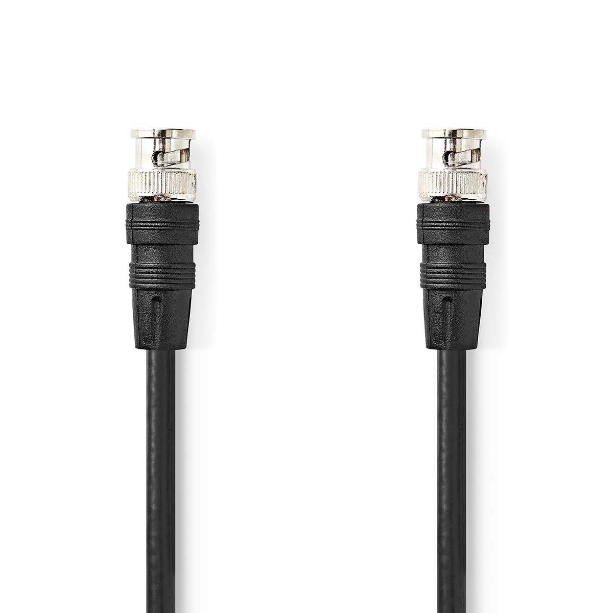 BNC videokabel | BNC Han | BNC Han | Nikkelplateret | 75 Ohm | 5.00 m | Runde | PVC | Sort | Konvolut