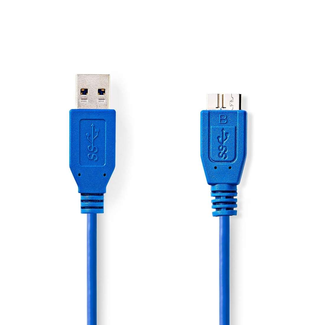 USB-kabel USB 3.2 Gen 1 USB-A Hane USB Micro-B Hane 5 Gbps Nickelplaterad 5.00 m Rund PVC Blå Plastpåse | Hem & Hobby | Pryloteket