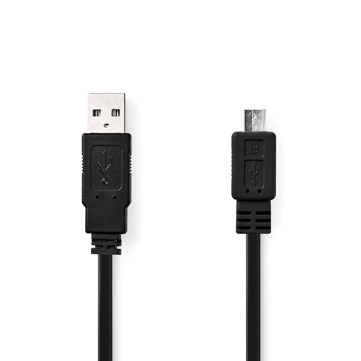 USB-kabel USB 2.0 USB-A Hane USB Micro-B Hane 480 Mbps Nickelplaterad 1.00 m Platt PVC Svart Kuvert | Hem & Hobby | Pryloteket
